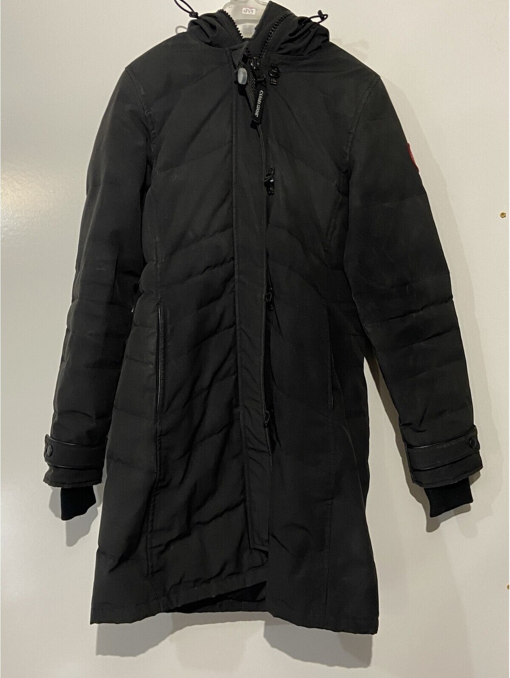 Womens CANADA GOOSE Black Feather Down Lorette Parka Jacket Sz XS